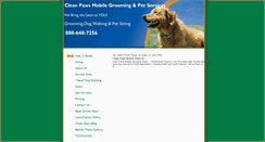 Desktop Screenshot of cleanpawsmobilegroomingsalon.com